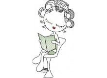 Stickdatei - Beauty Girls - Lockenwickler